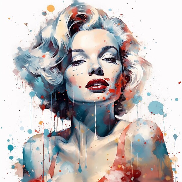 Angelous Marilyn Monroe geometryczny portret kompozycja pop art