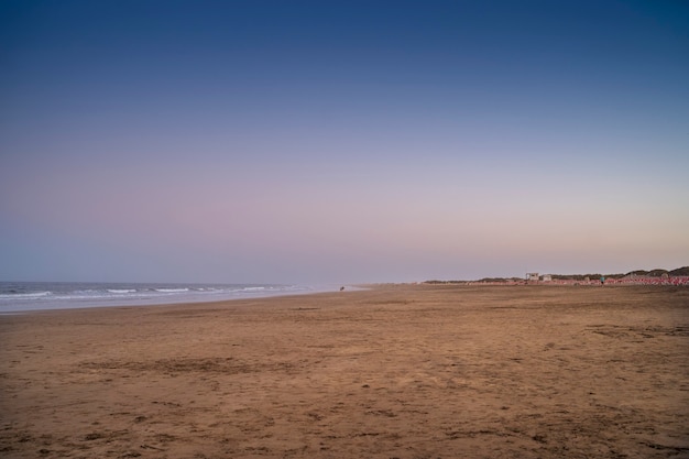 Angielska plaża o zachodzie słońca, Gran Canarias