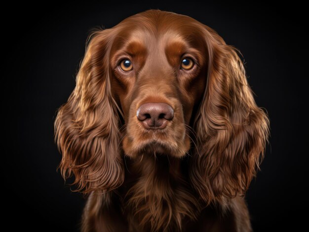 Zdjęcie angielski cocker spaniel dog studio shot izolowany na czystym tle generatywna sztuczna inteligencja