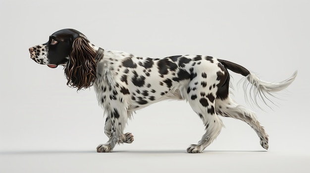 Angielski Springer Spaniel w białym