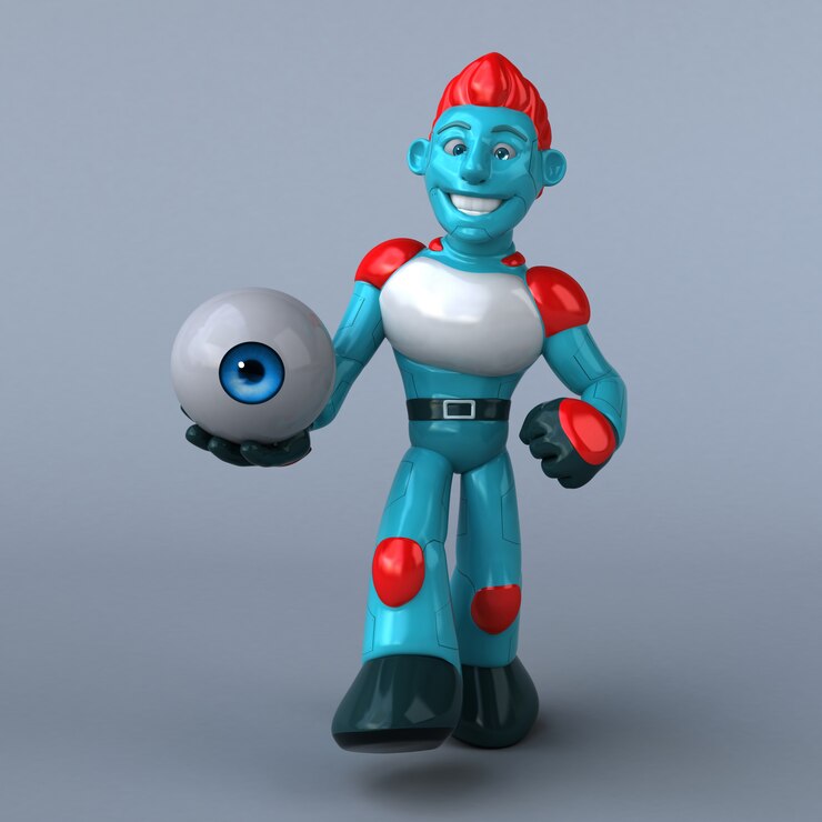 Zdjęcie animacja czerwonego robota