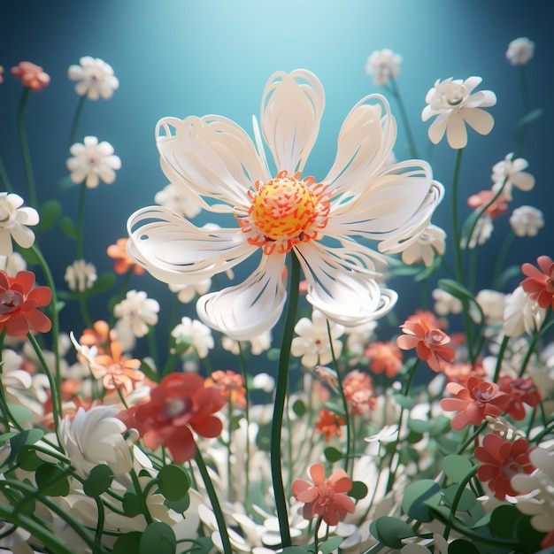 animacja kwiatu lilii