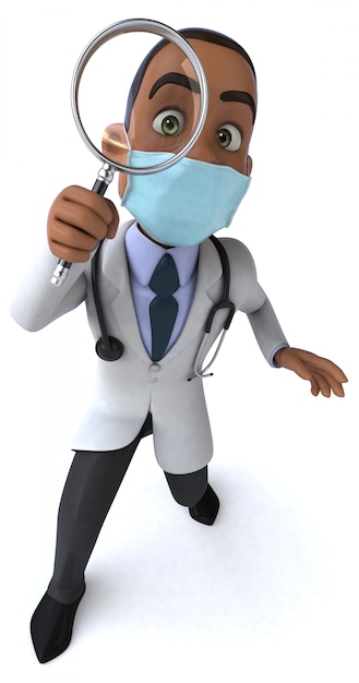 Animacja lekarza z maską