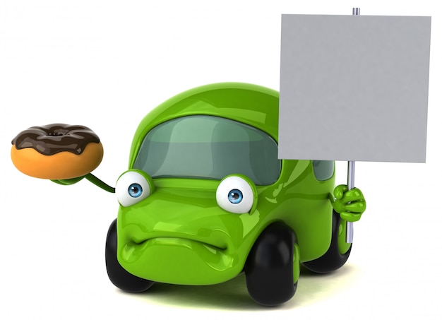 Zdjęcie animacja zabawnego samochodu