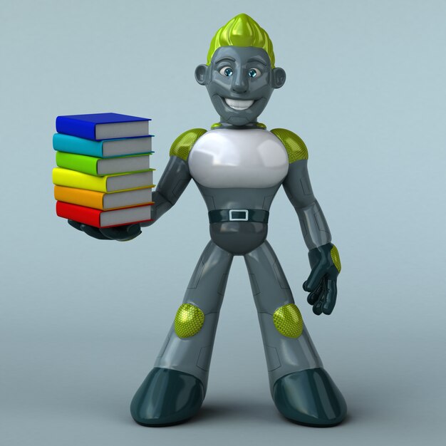 Zdjęcie animacja zielonego robota