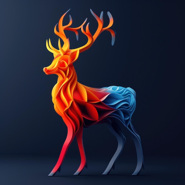 Animal Deer Logo ilustracja emblemu jelenia Deer logo logotipowy druk