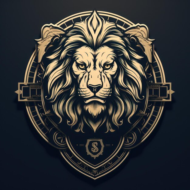 Animal Lion Logo ilustracja lwa Lwa emblemat ikony logotypowy druk