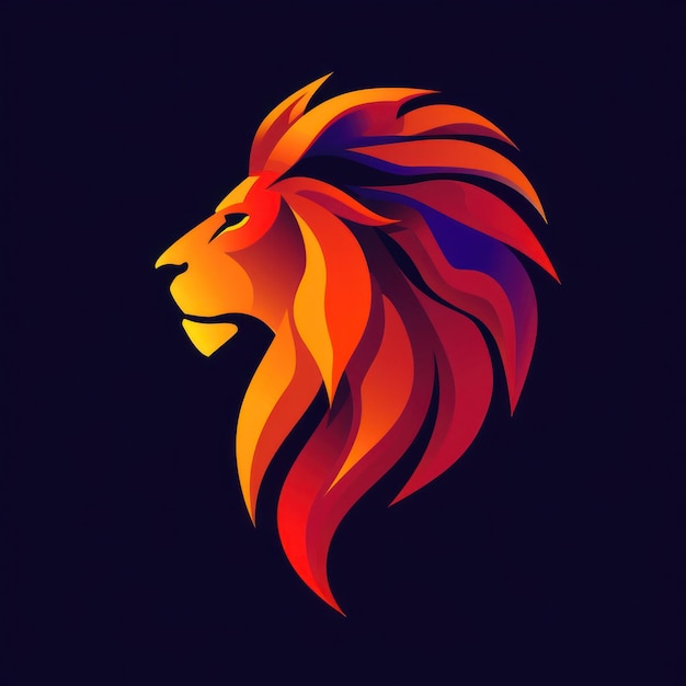 Animal Lion Logo ilustracja lwa Lwa emblemat ikony logotypowy druk