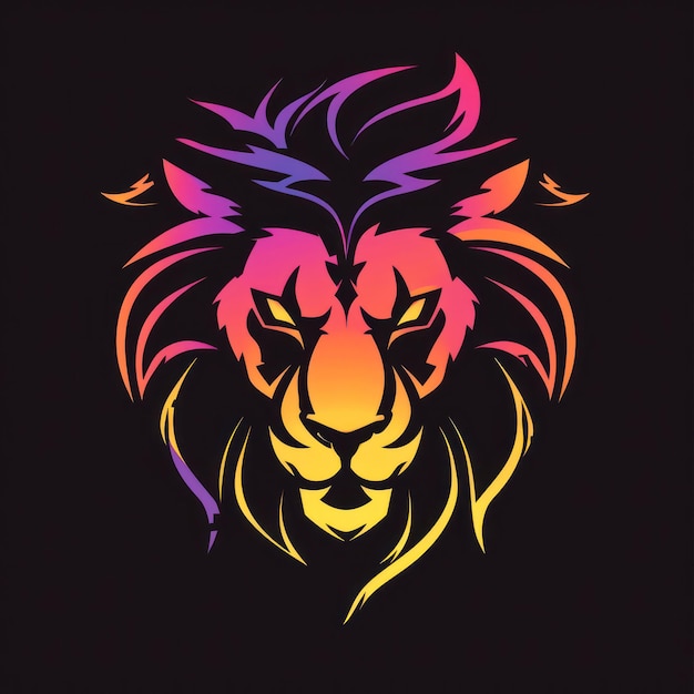 Animal Lion Logo ilustracja lwa Lwa emblemat ikony logotypowy druk