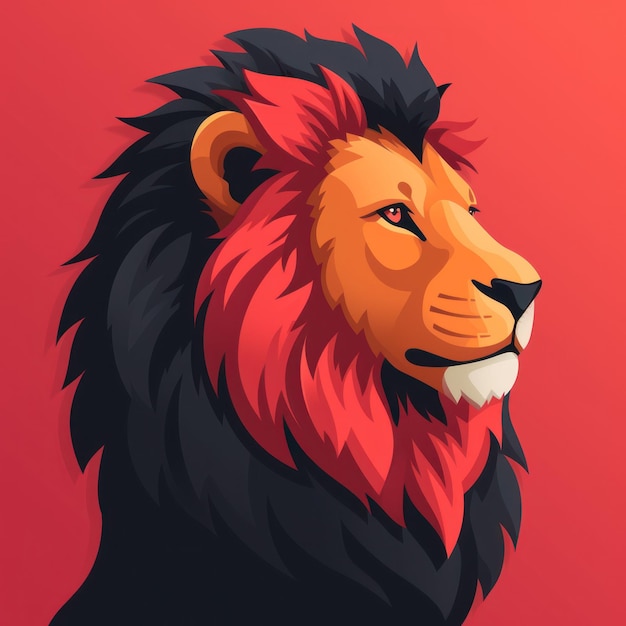 Animal Lion Logo ilustracja lwa Lwa emblemat ikony logotypowy druk