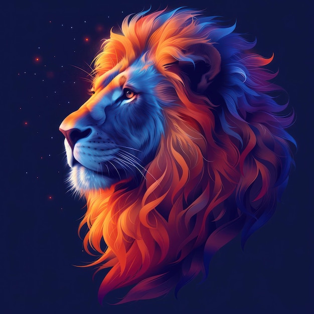 Animal Lion Logo ilustracja lwa Lwa emblemat ikony logotypowy druk