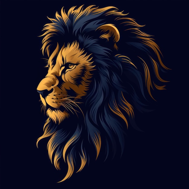 Animal Lion Logo ilustracja lwa Lwa emblemat ikony logotypowy druk