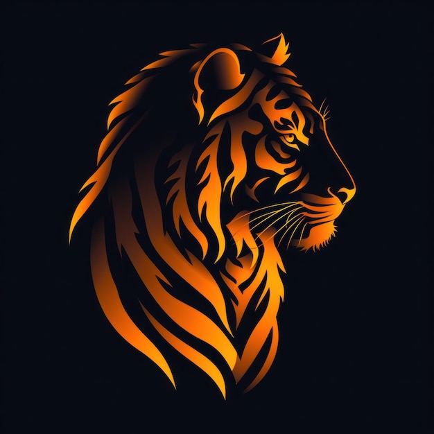 Animal Tiger Logo ilustracja emblemu Tygrysa Ikony logotypowego druk