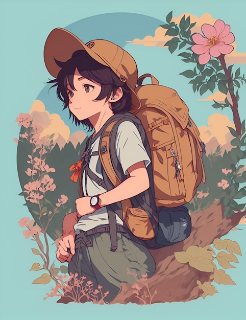 Zdjęcie anime de crianca exploradora