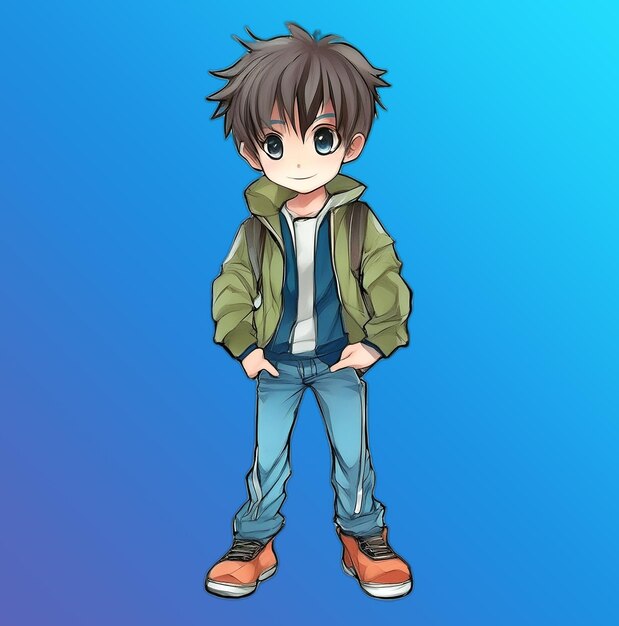 Zdjęcie anime manga chłopiec twarze kreskówka