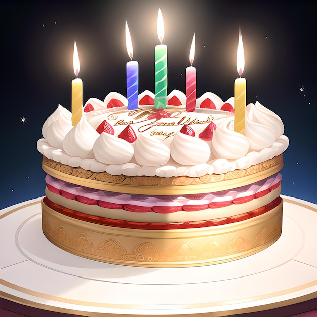Animowany Tort Urodzinowy 2D