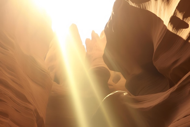 Antelope canyon abstrakcyjne tło podróż i natura koncepcja sieci neuronowej ai generowane