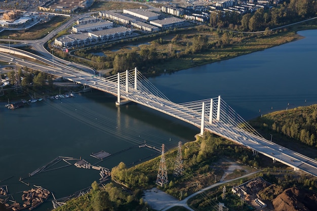 Antena mostu nad rzeką Pitt