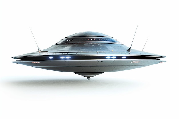 Antenny UFO na białym tle