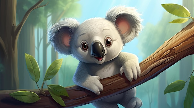 Antropomorficzna kreskówka koala
