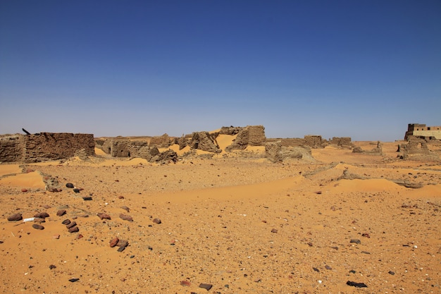 Antyczne Ruiny, Stary Dongola W Sudan, Sahara Dezerterują, Afryka