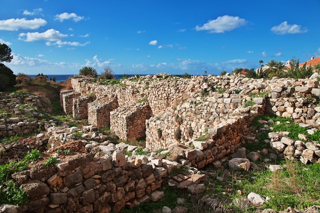 Antyczne rzymskie ruiny w Byblos, Liban