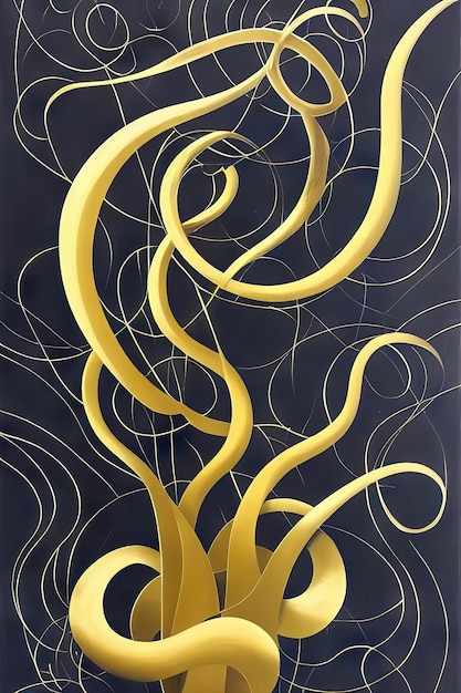 Antyczny czarno-złoty wzór zdobiony na ścianę Art DesignxA