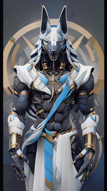 Anubis, egipski bóg podziemnego świata AI