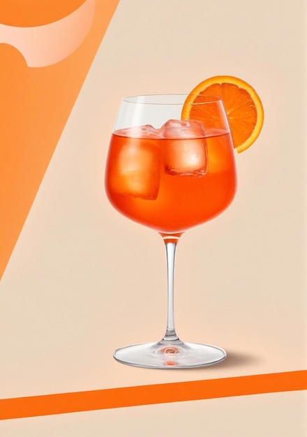 Aperol Spritz Cocktail na białym tle