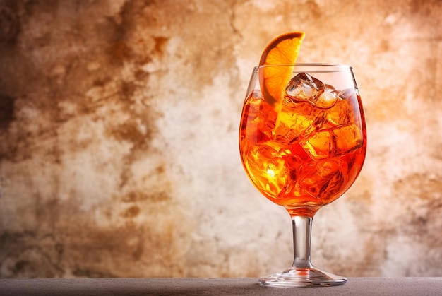 Aperol Spritz koktajl z pomarańczem na jasnym pięknym tle