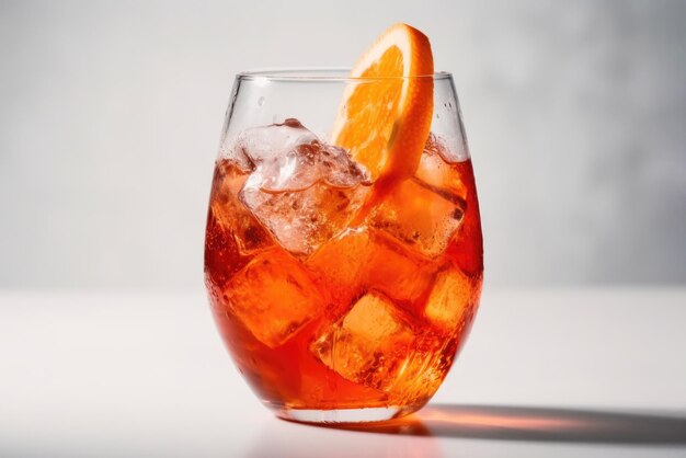 Aperol Spritz Na Białym Tle Generatywna AI