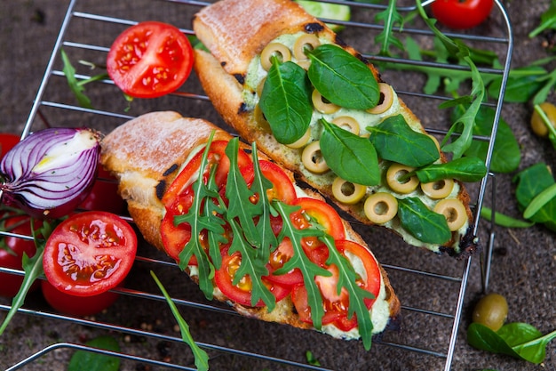 Apetyczna Bruschetta. Tradycyjna Włoska Bruschetta