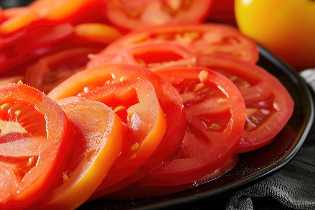 Apetyczna kompozycja z idealnie pokrojonymi pomidorami