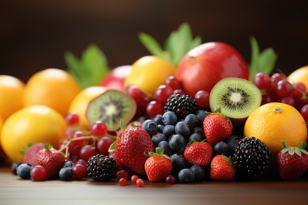 Apetyczne świeże tło na temat zdrowych owoców