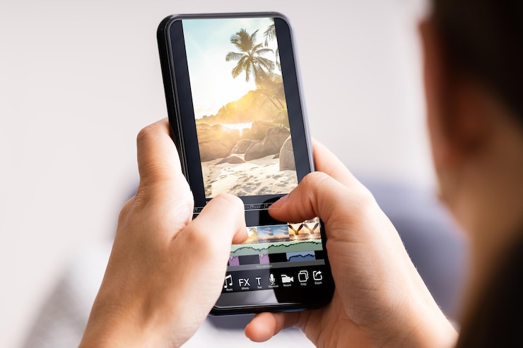 Zdjęcie aplikacja do edycji wideo na telefonie