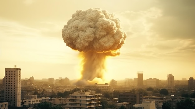 Apokalipsa rozpętała potężną eksplozję bomby nuklearnej generatywną sztuczną inteligencję