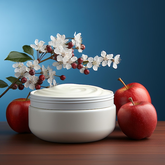 Apple Background Beauty Cream Biały wyświetlacz kosmetyczny