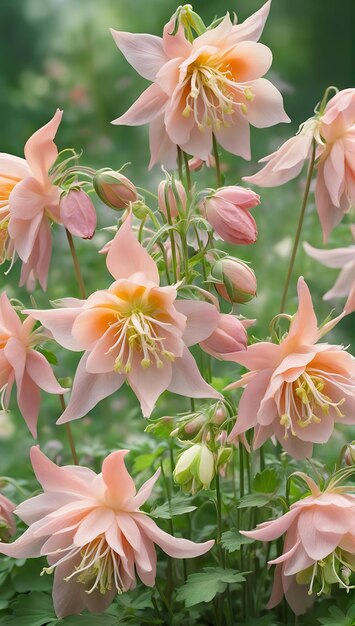 Aquilegia vulgaris aposClementine Salmon Roseapos