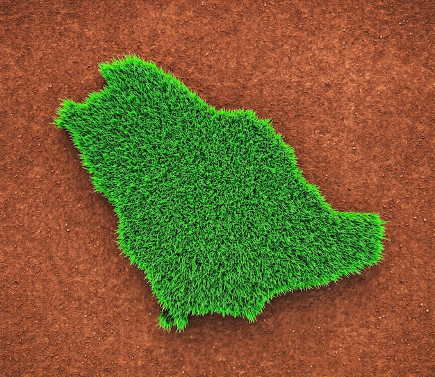 Arabia Saudyjska mapa przyrody trawy