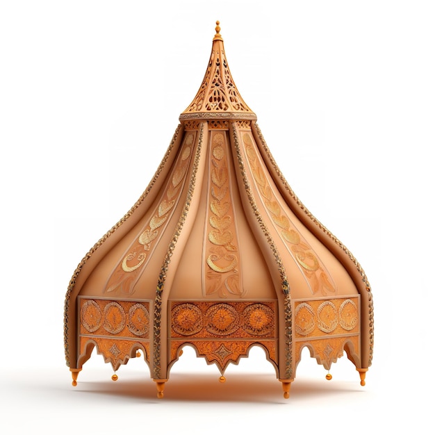 Arabian lampshade izolowany na białym tle