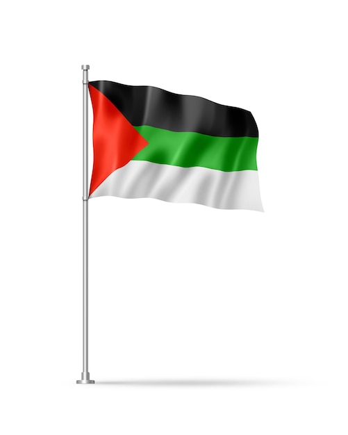 Arabska flaga językowa na białym tle