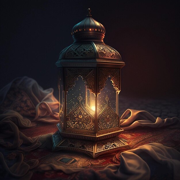 Arabska latarnia ilustracji obchodów ramadanu