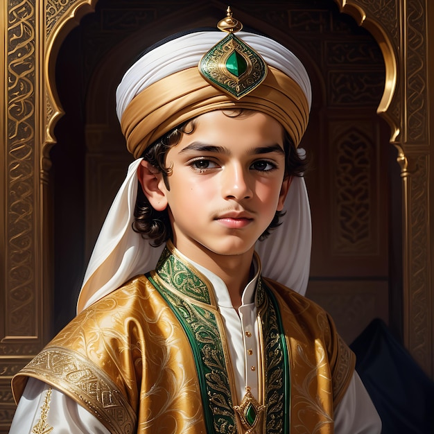 Zdjęcie arabski książę z dynastii abbasydów