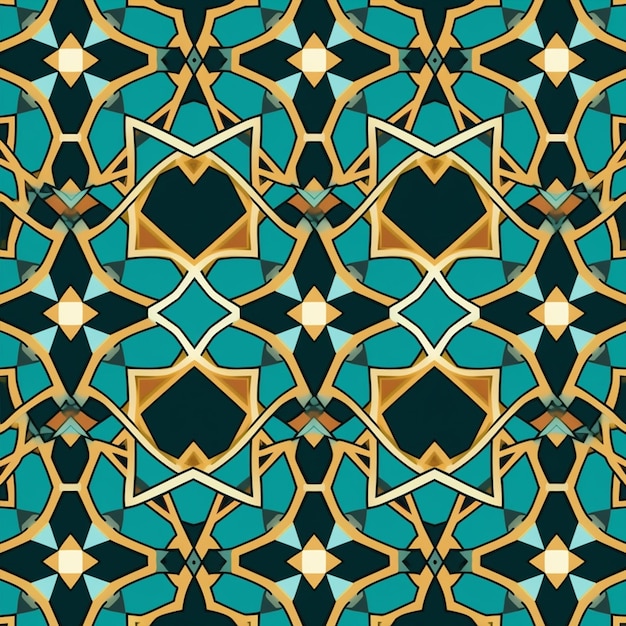 Arabski_pattern_szablon_płaski_klasyczny_symetryczny