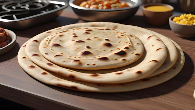 arabskie naan roti paratha jedzenie