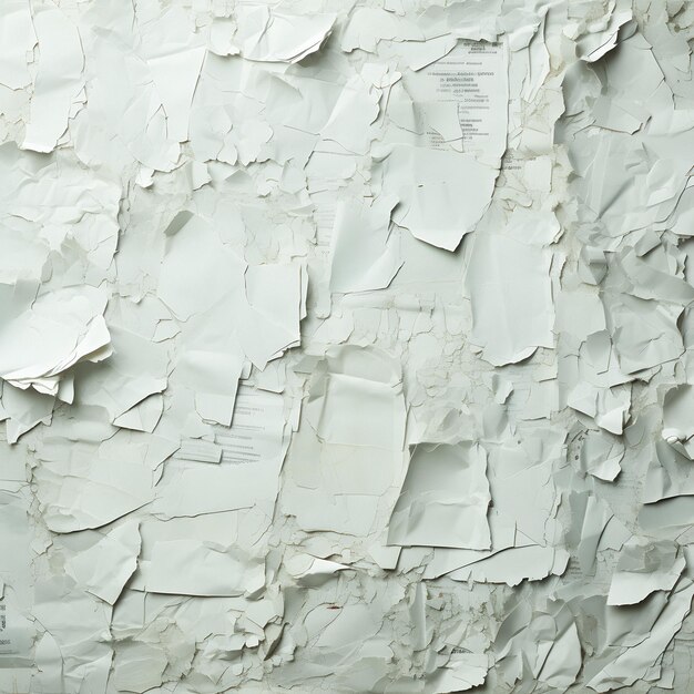 arafed biała ściana z podartym papierem i czarnym zegarem Generacyjna AI