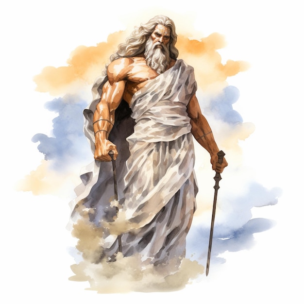 Arafed obraz mężczyzny z mieczem i brodą generatywny ai