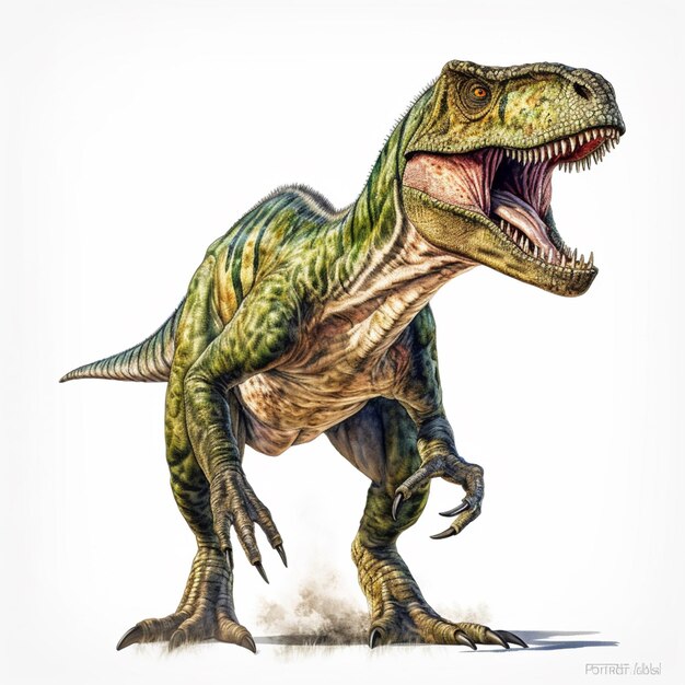 Zdjęcie arafed t rex z otwartymi ustami i ostrymi zębami