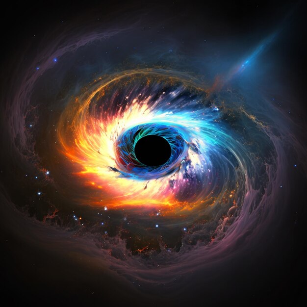 Zdjęcie arafed zdjęcie czarnej dziury w centrum galaktyki generatywny ai