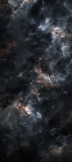 Arafed zdjęcie czarnej i pomarańczowej galaktyki z gwiazdami generatywne ai